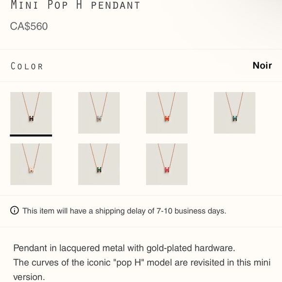 Hermès Mini Pop H pendant . - Picture 10 of 11